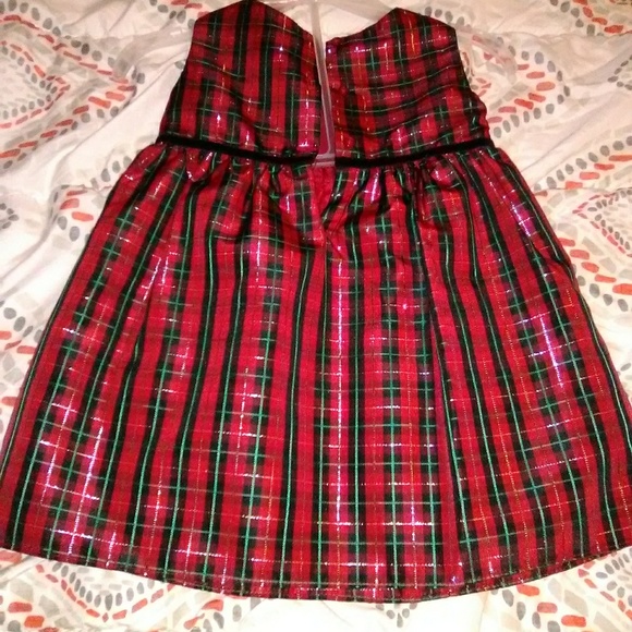 🌼George Christmas Dress with Black Suede Sweater - Picture 3 of 6